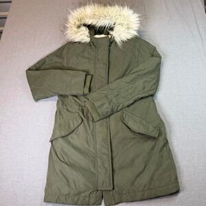 Abercrombie & Fitch Parka Jacket Medium Green Excellent Water Resistant Wind